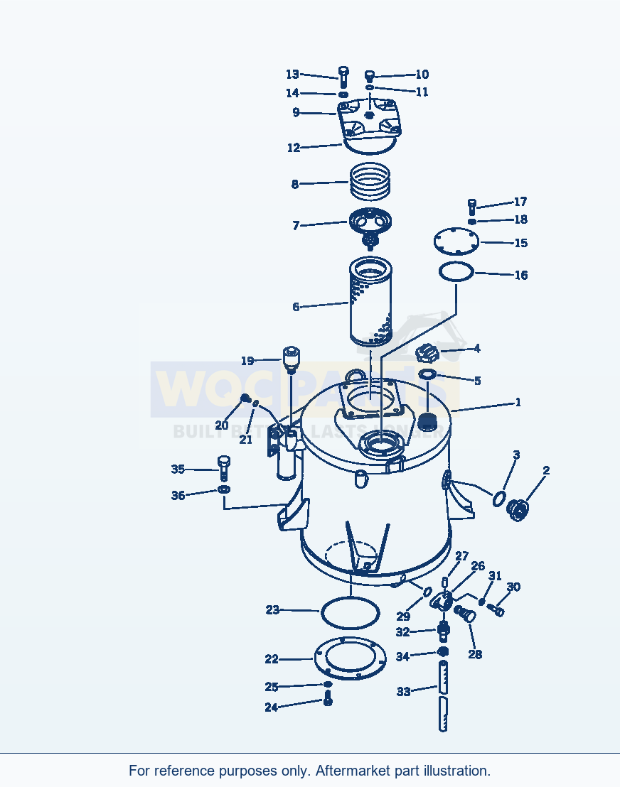 Komatsu WA380-1 Hydraulic Tank(#10001-19999) parts diagram