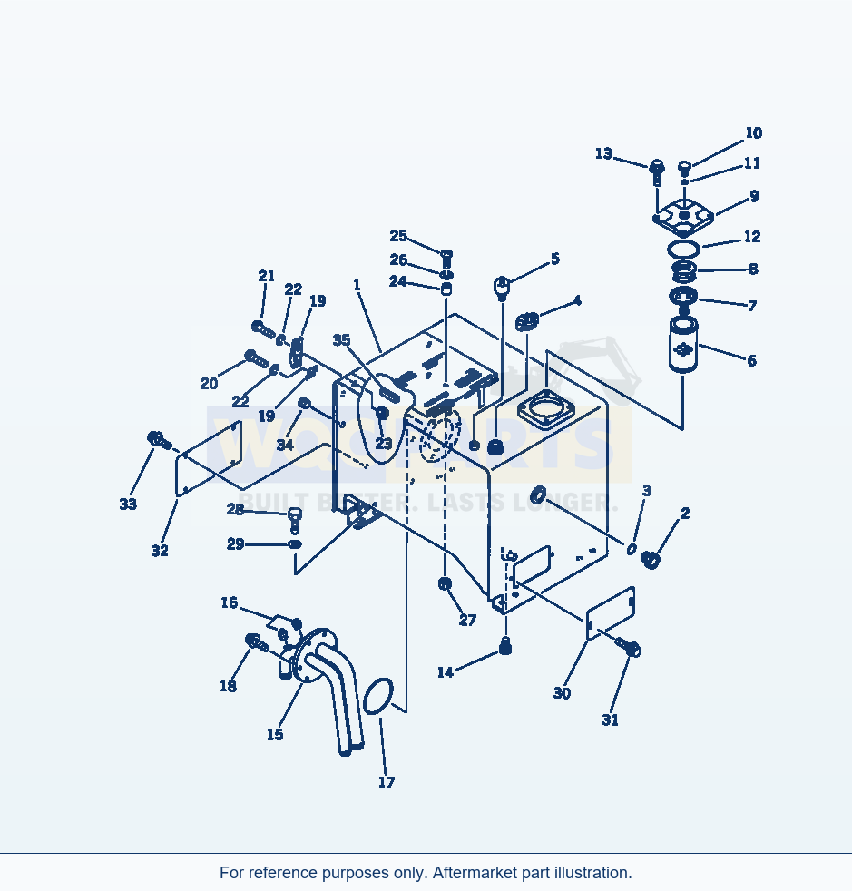Komatsu WA380-1 Hydraulic Tank(#20001-) parts diagram