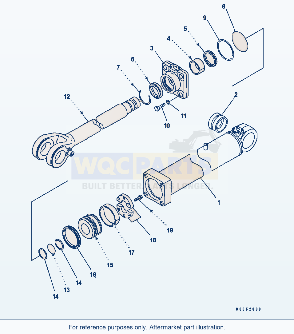 Komatsu WA380-1 Lift Cylinder(#20001-) parts diagram