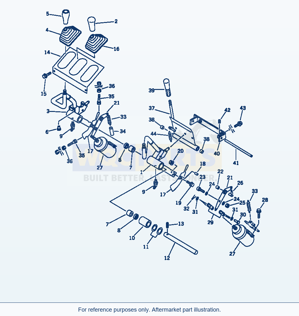 Komatsu WA380-1 Work Equipment Control Lever(#20001-) parts diagram