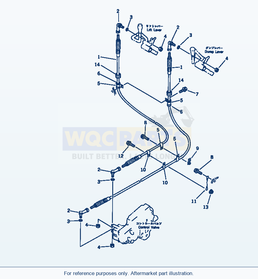 Komatsu WA380-1 Work Equipment Control Linkage(#20001-) parts diagram