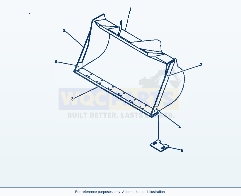 Komatsu WA380-1 Bucket 3.1m³(#10001-19999) parts diagram