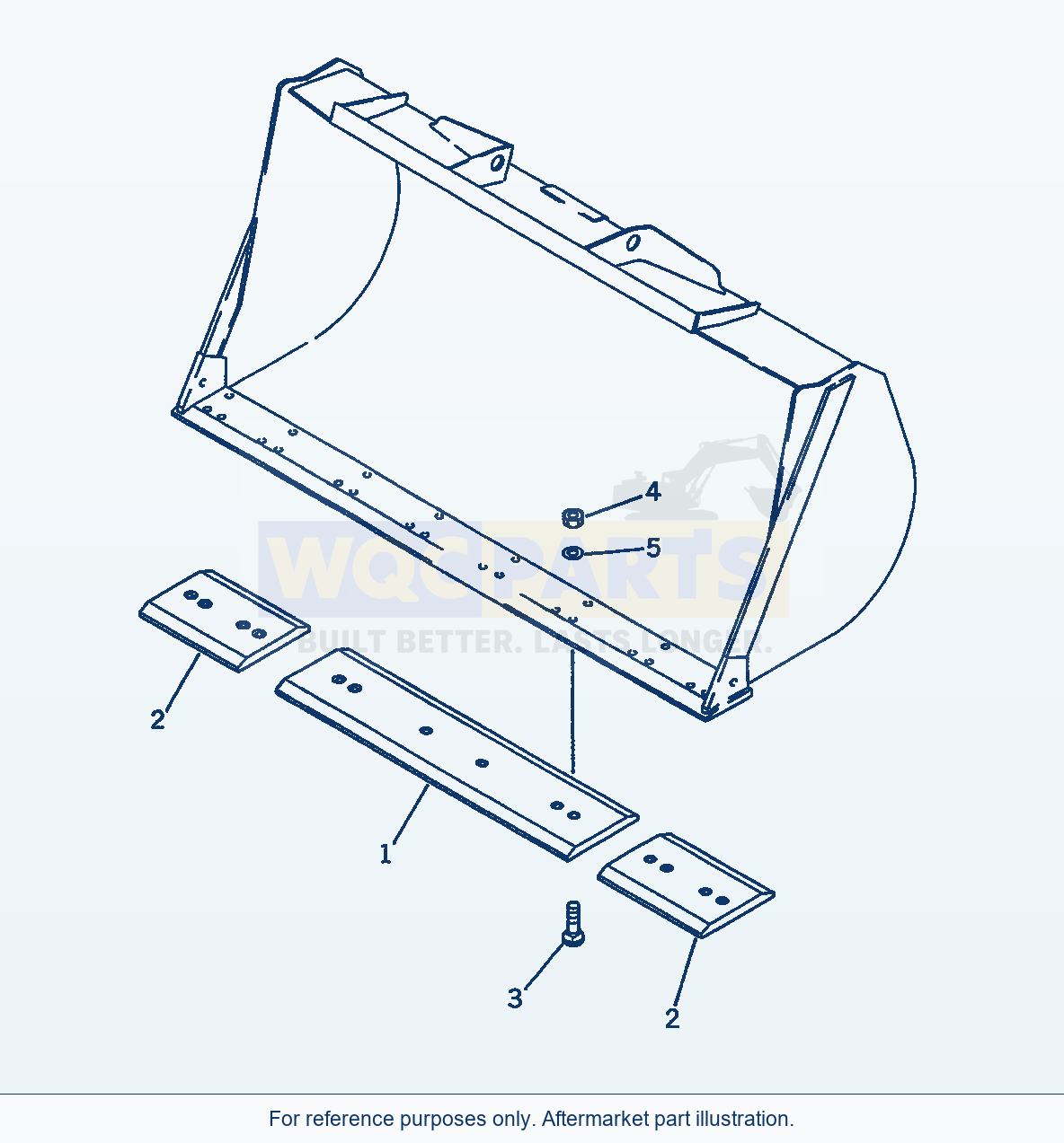 Komatsu WA380-1 Cutting Edge parts diagram