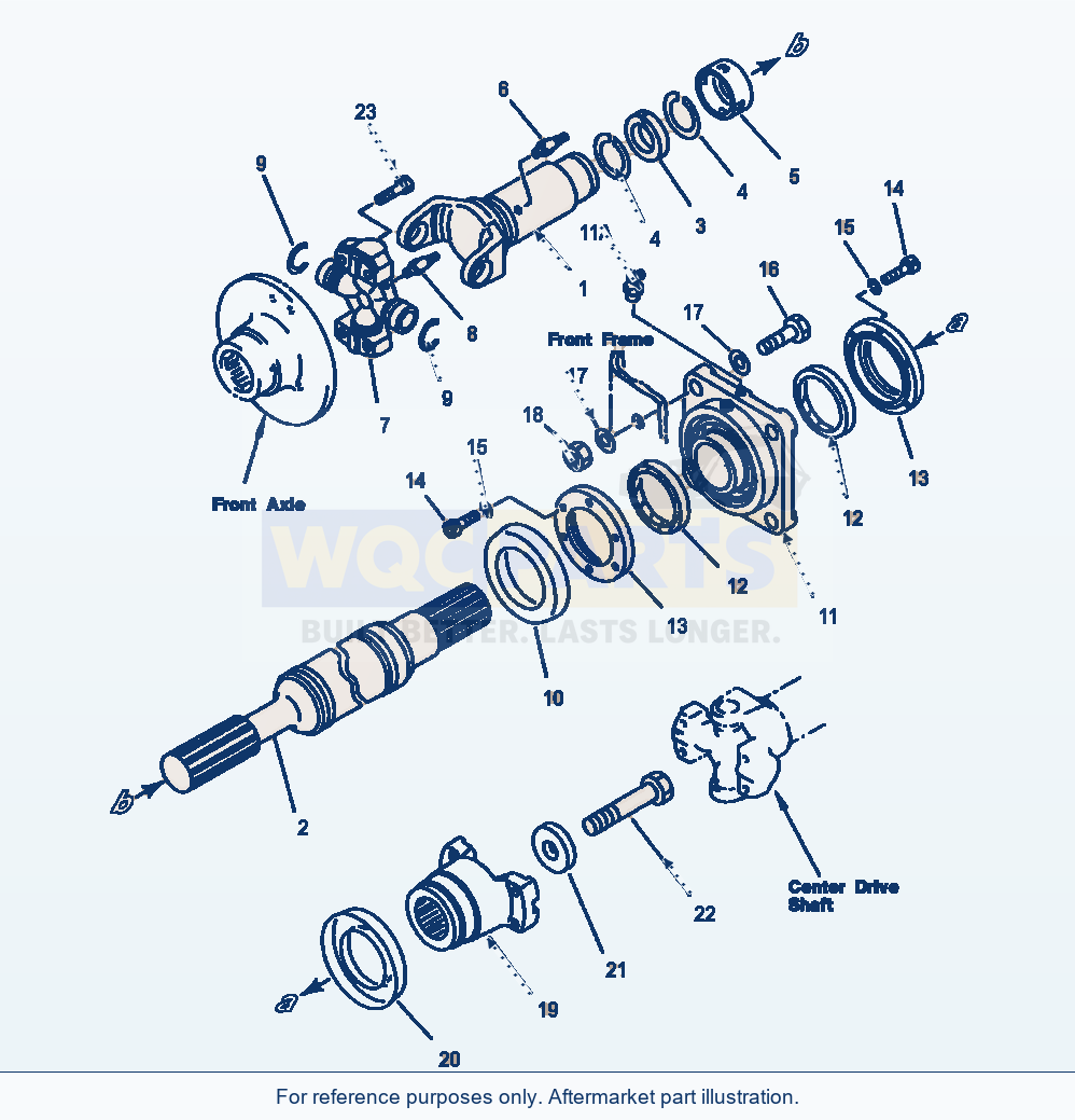 Komatsu WA380-1LC Fig No. 3001 Front Drive Shaft Koyo parts diagram