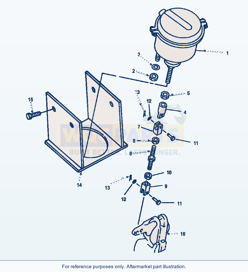 Komatsu WA380-1LC Fig No. 3331 Parking Brake Control parts diagram