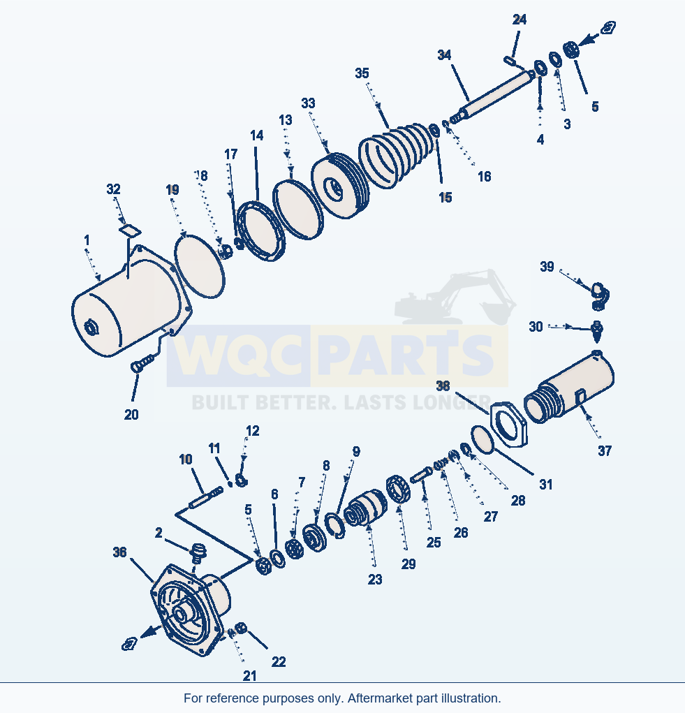 Komatsu WA380-1LC Fig No. 3761 Wheel Brake Chamber parts diagram