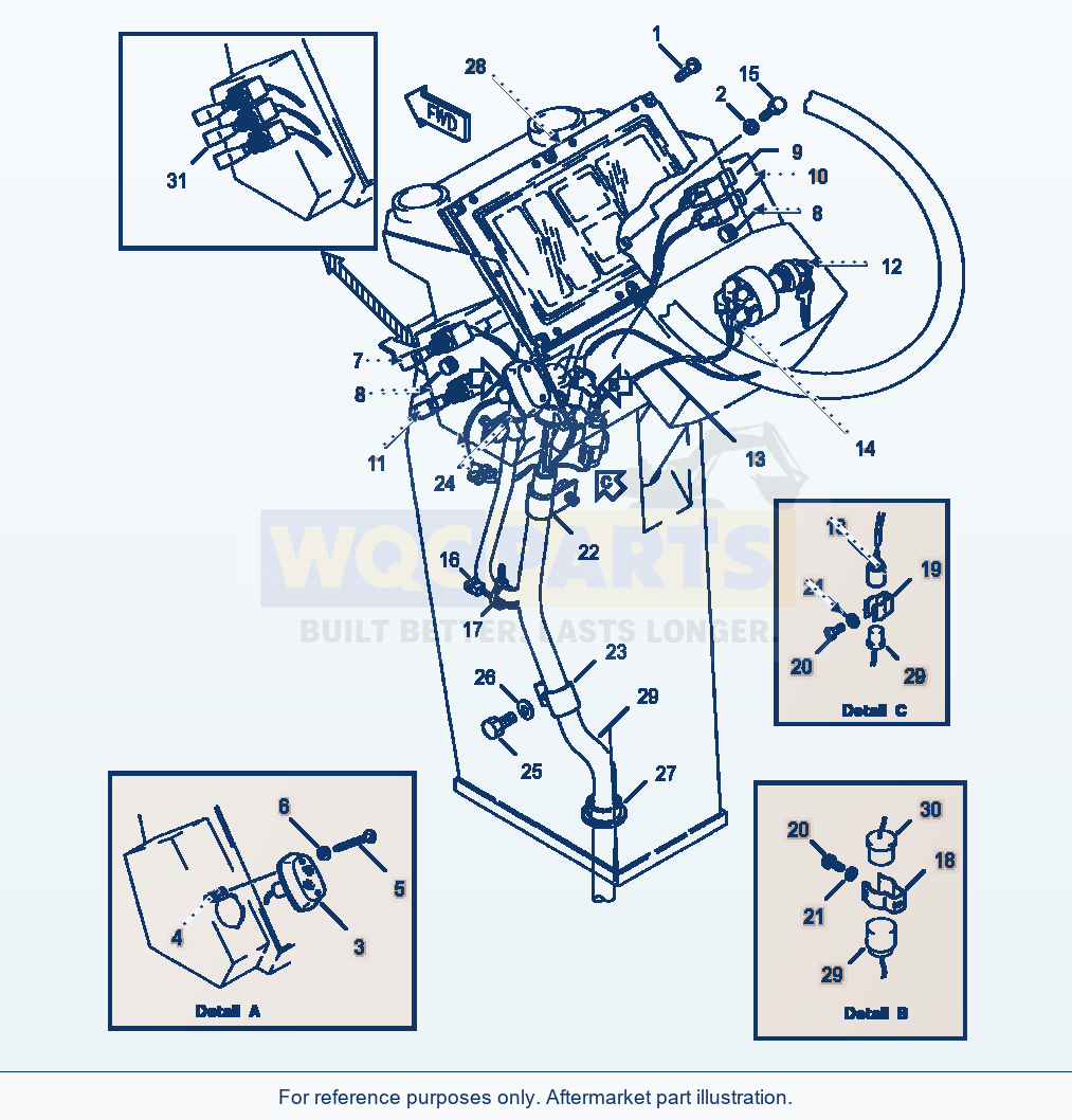 Komatsu WA380-1LC Fig No. 1411 Instrument Panel parts diagram