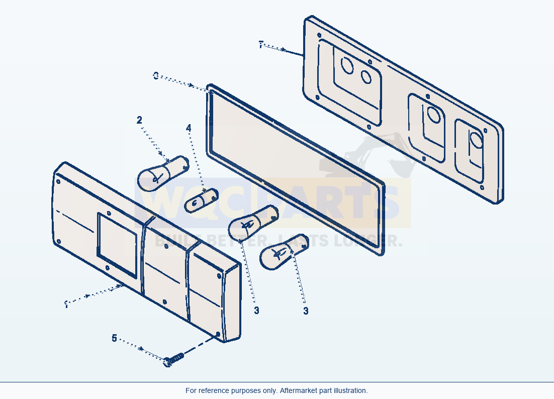 Komatsu WA380-1LC Fig No. 1561B R. H. Rear Combination Light parts diagram