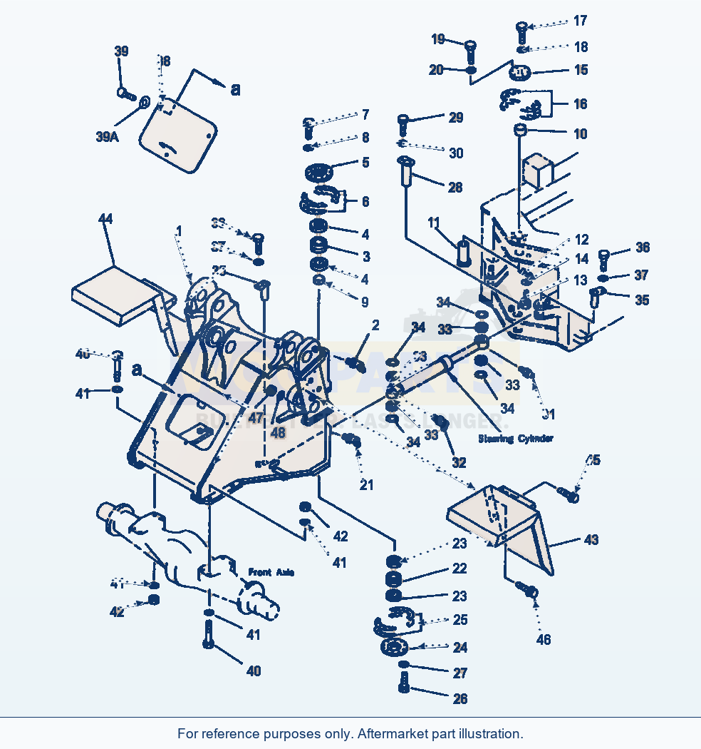 Komatsu WA380-1LC Fig No. 5001 Front Frame parts diagram