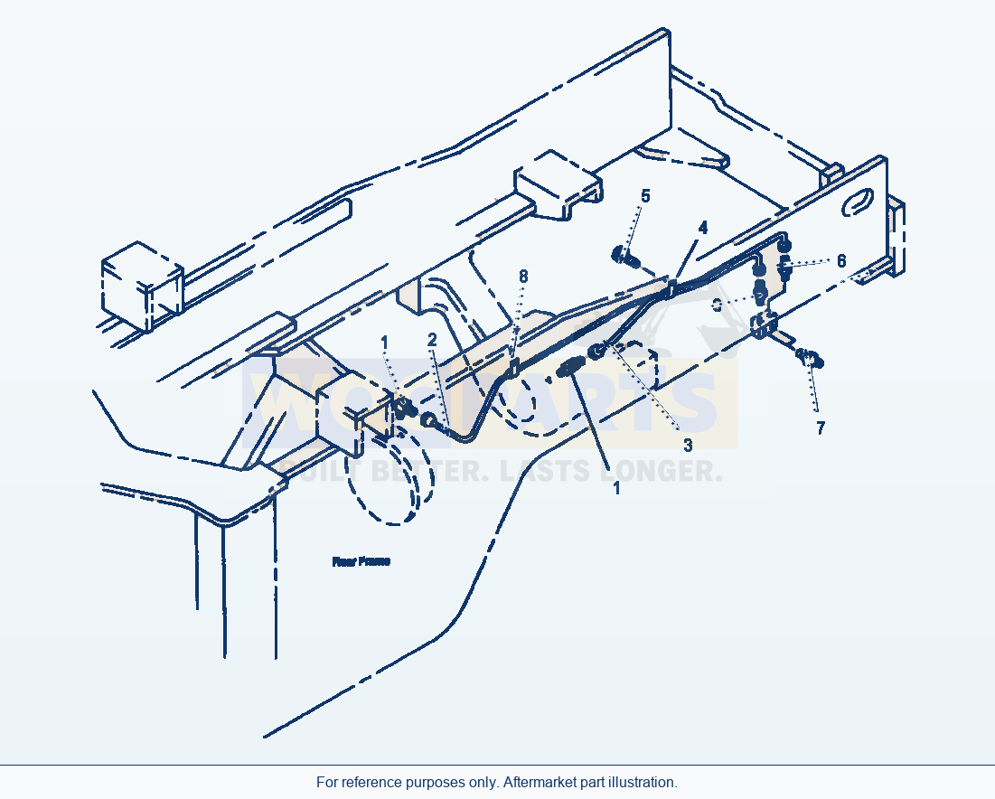 Komatsu WA380-1LC Fig No. 5055 Remote Rear Lubrication parts diagram