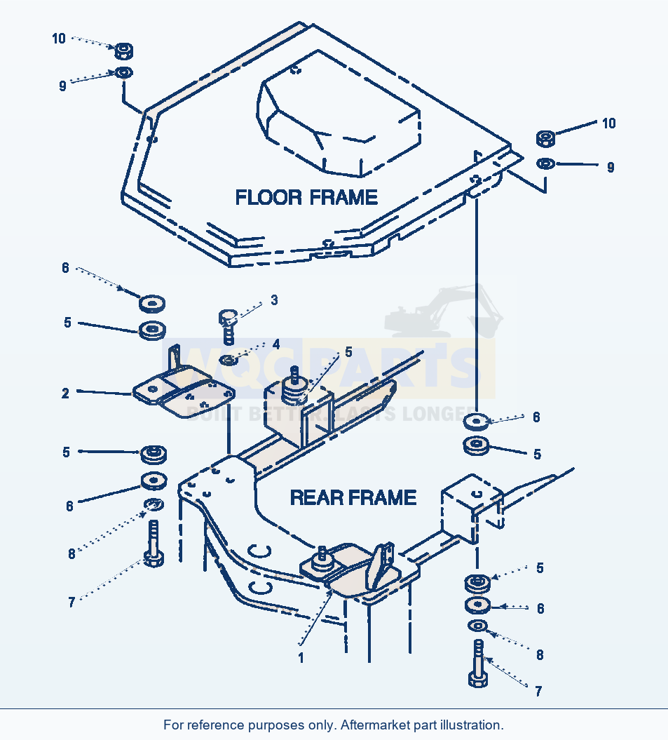 Komatsu WA380-1LC Fig No. 5101 Floor Support parts diagram