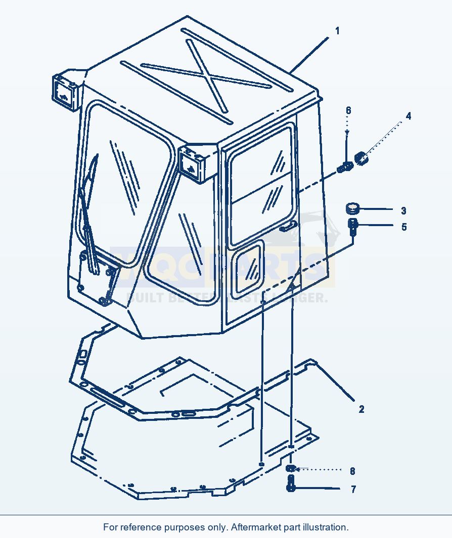 Komatsu WA380-1LC Fig No. 5441 Operators Cab And Mounting parts diagram