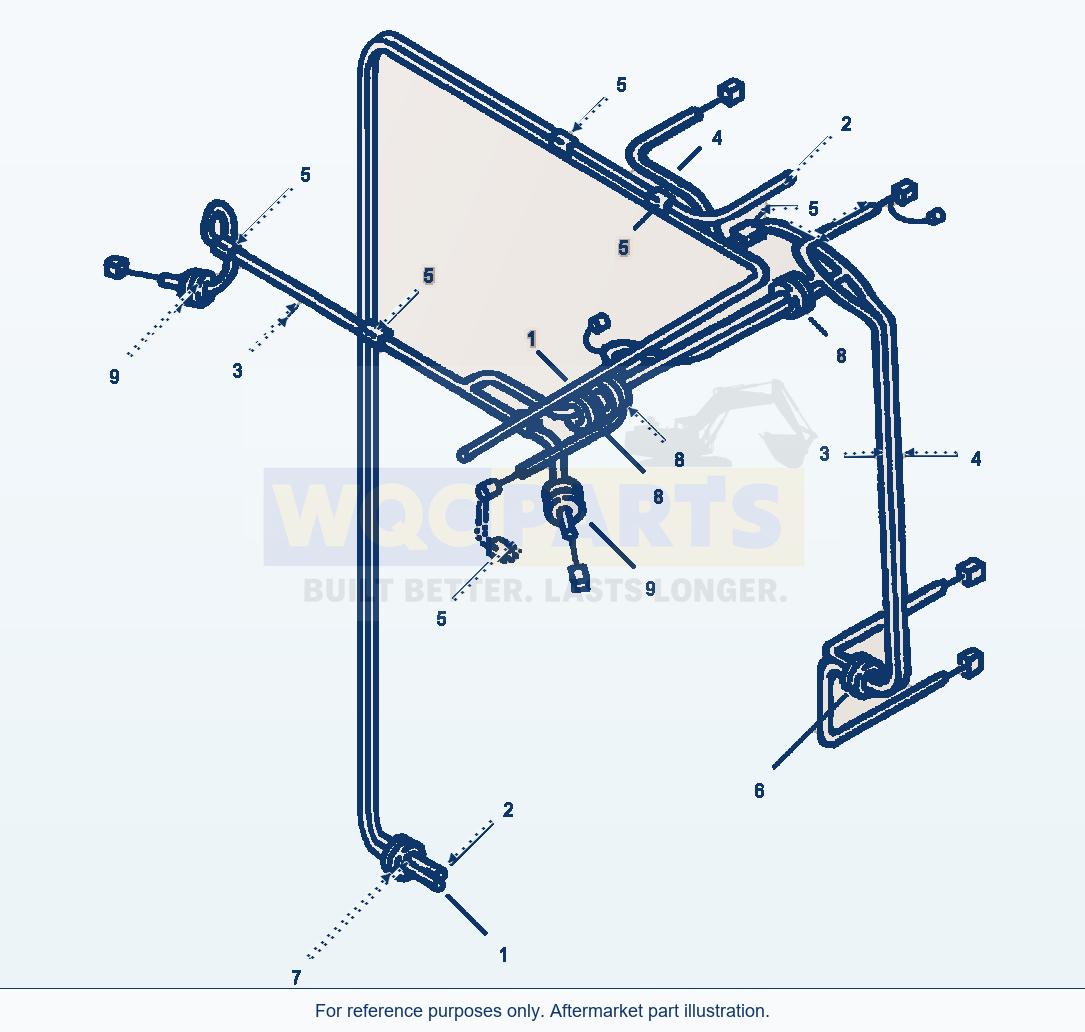 Komatsu WA380-1LC Fig No. 5448 Operators Cab Electrical Wiring parts diagram