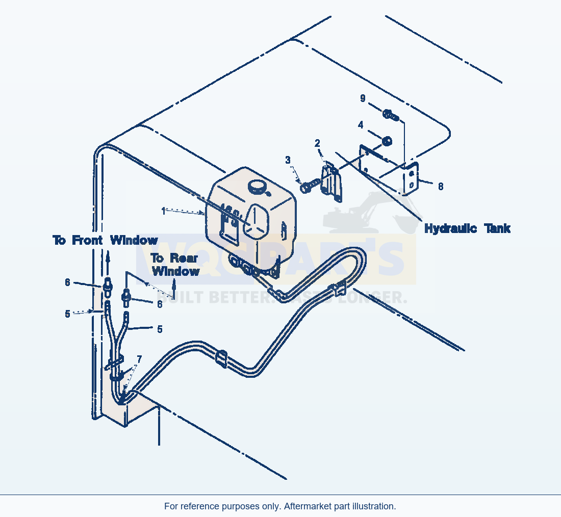 Komatsu WA380-1LC Fig No. 5471 Window Washer parts diagram