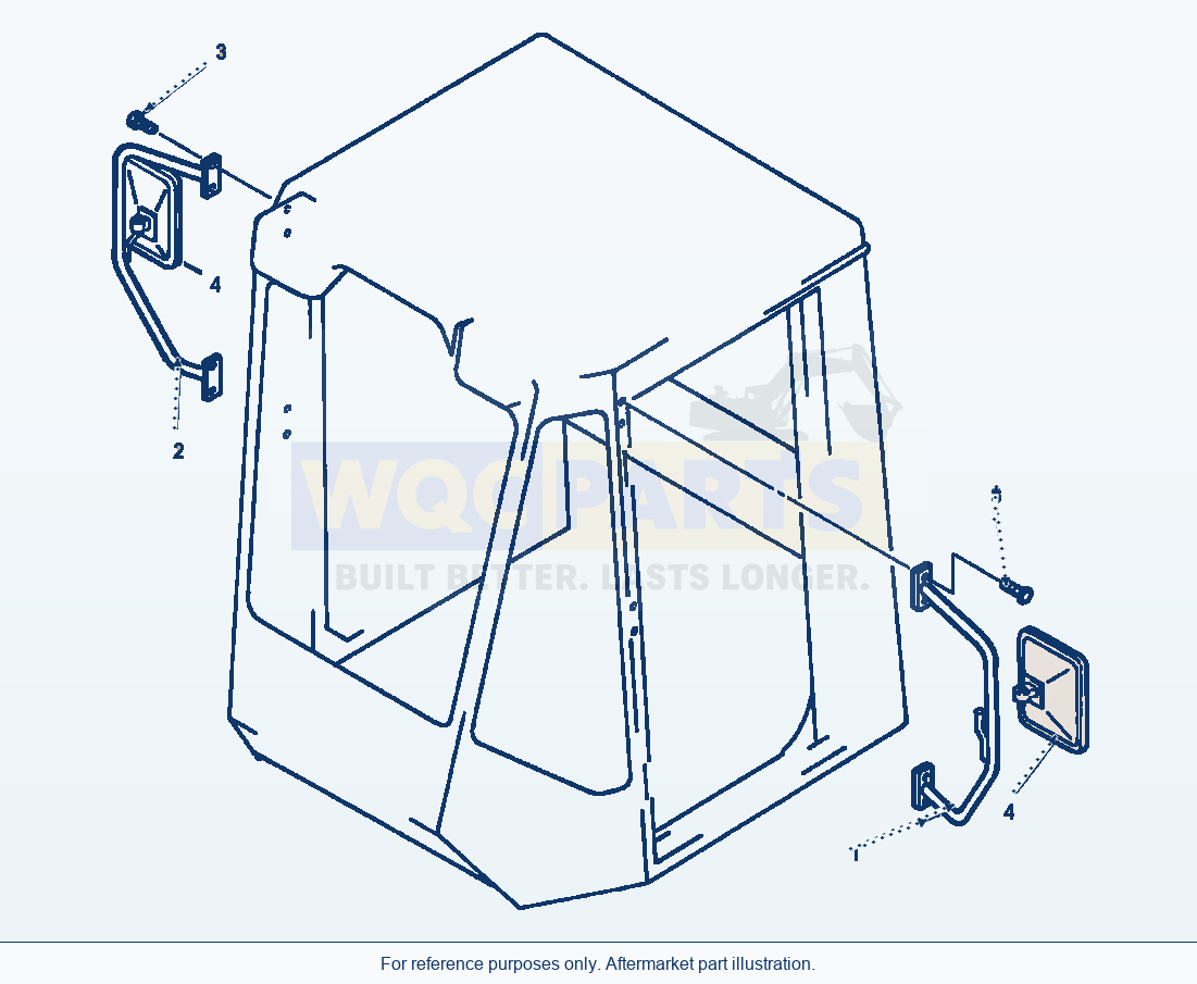 Komatsu WA380-1LC Fig No. 5481 Mirror And Stay parts diagram