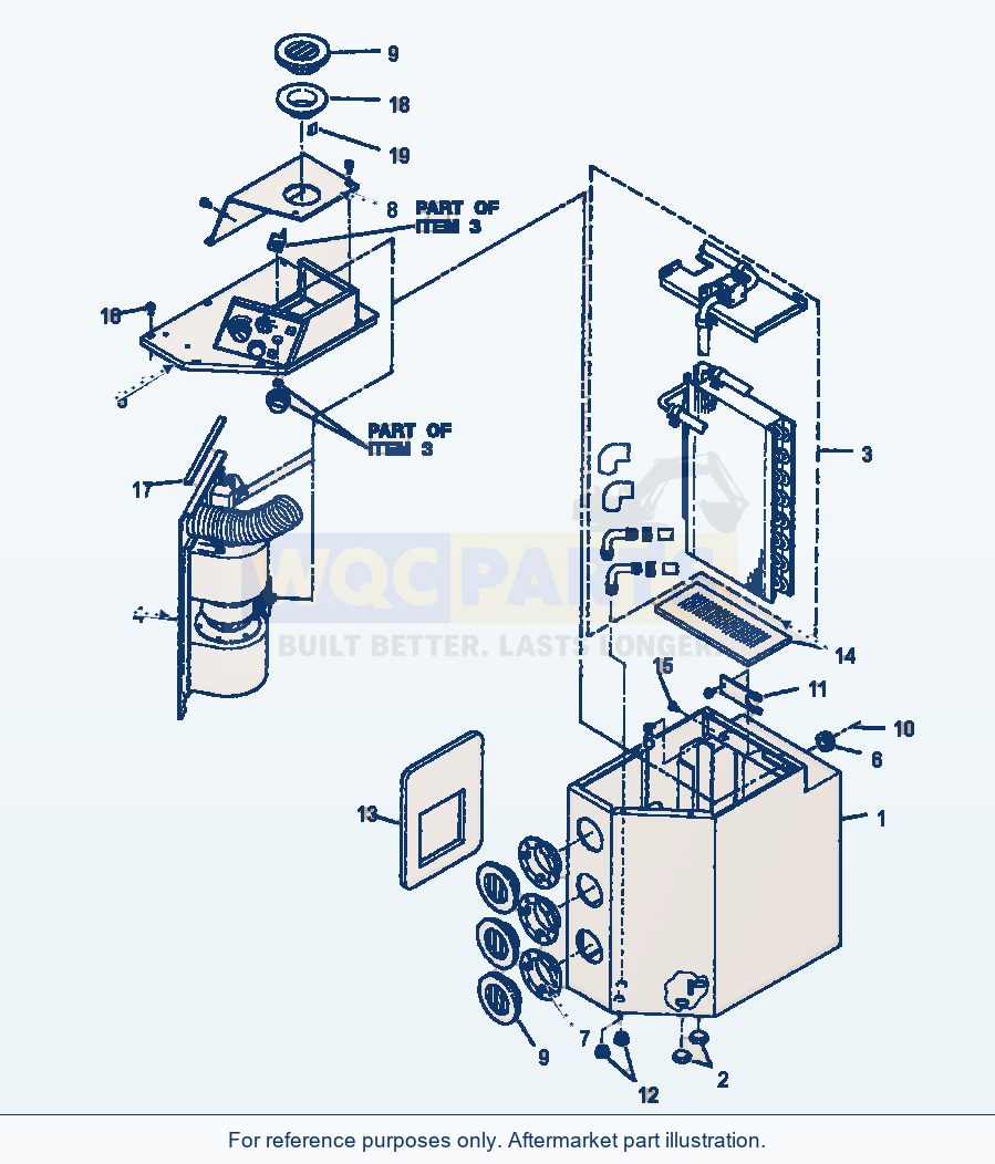 Komatsu WA380-1LC Fig No. 5593 Heater Unit S/N A46001 And Up parts diagram