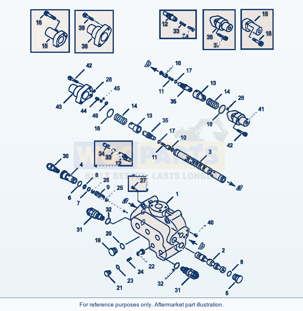 Komatsu WA380-1LC Fig No. 4101 Steering Demand Valve parts diagram