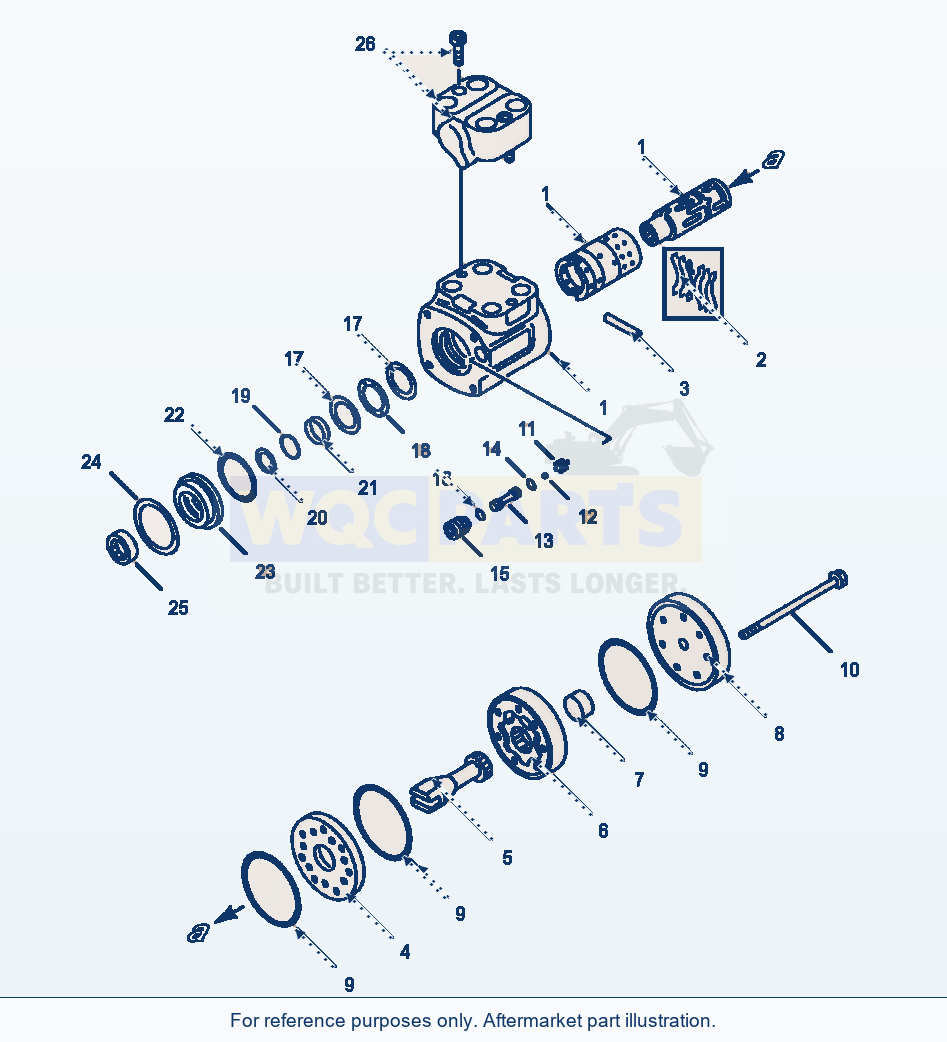 Komatsu WA380-1LC Fig No. 4111 Steering Valve Komatsu parts diagram