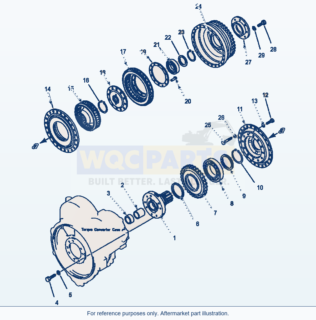Komatsu WA380-1LC Fig No. 2311 Torque Converter Basic Group parts diagram