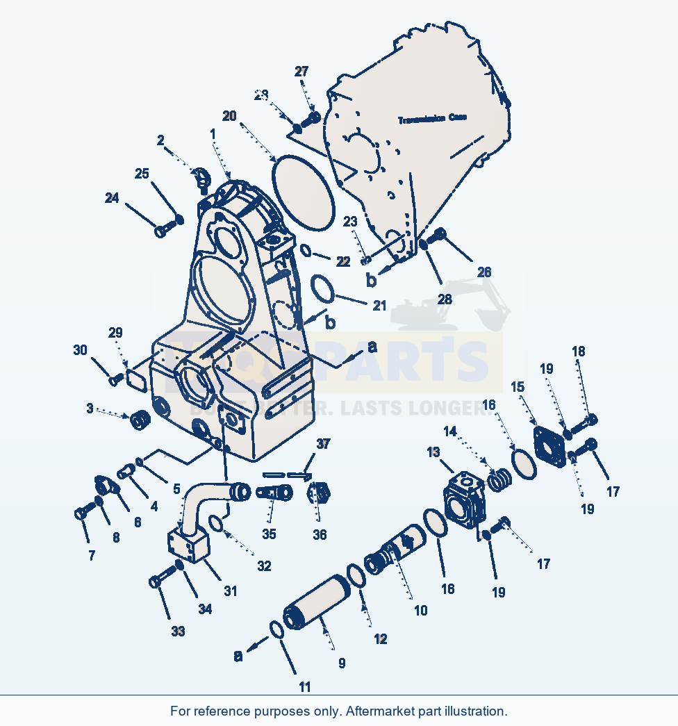 Komatsu WA380-1LC Fig No. 2505 Transmission Transfer Case parts diagram
