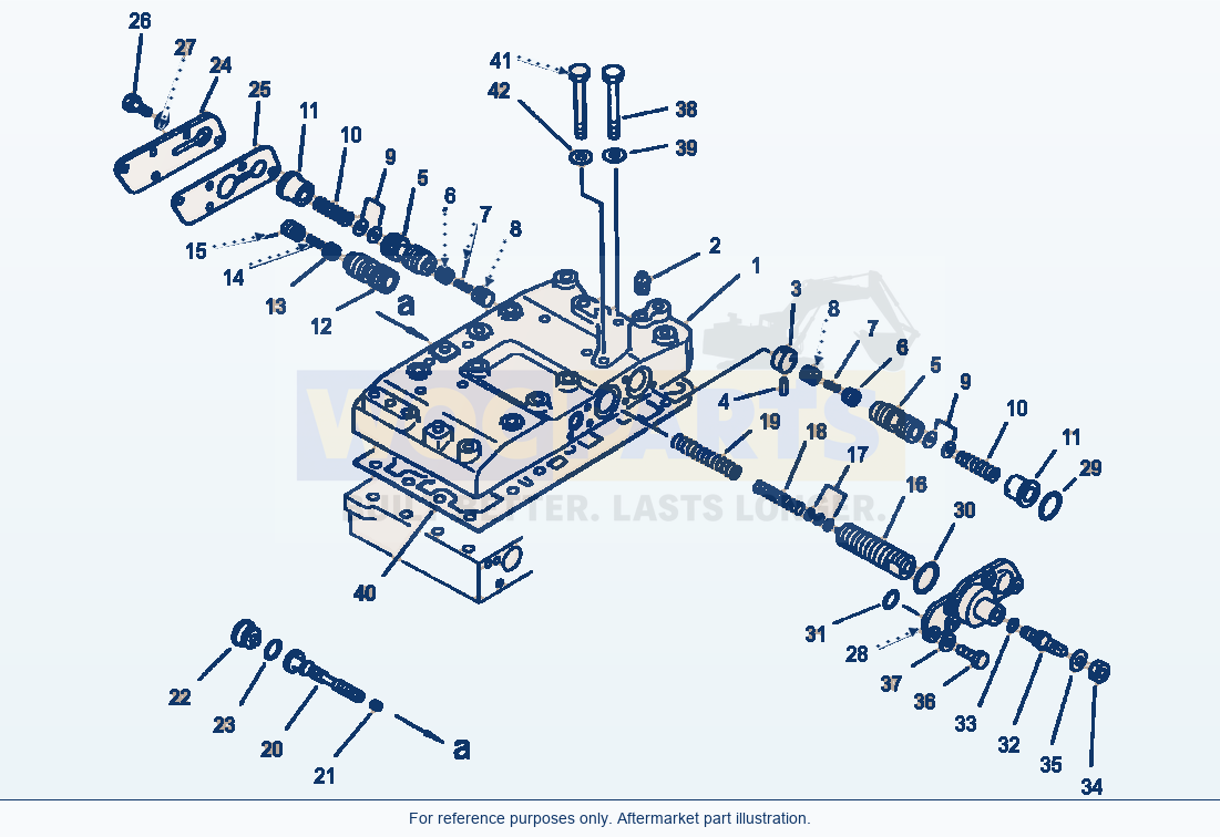 Komatsu WA380-1LC Fig No. 2521 Transmission Outer Control Valve parts diagram