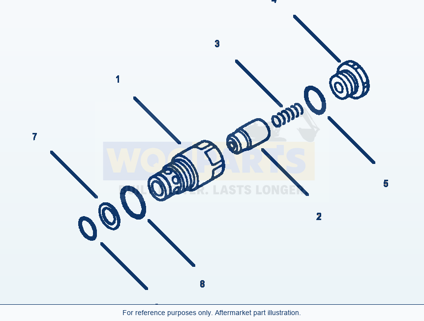 Komatsu WA380-1LC Fig No. 6202C Suction Valve parts diagram