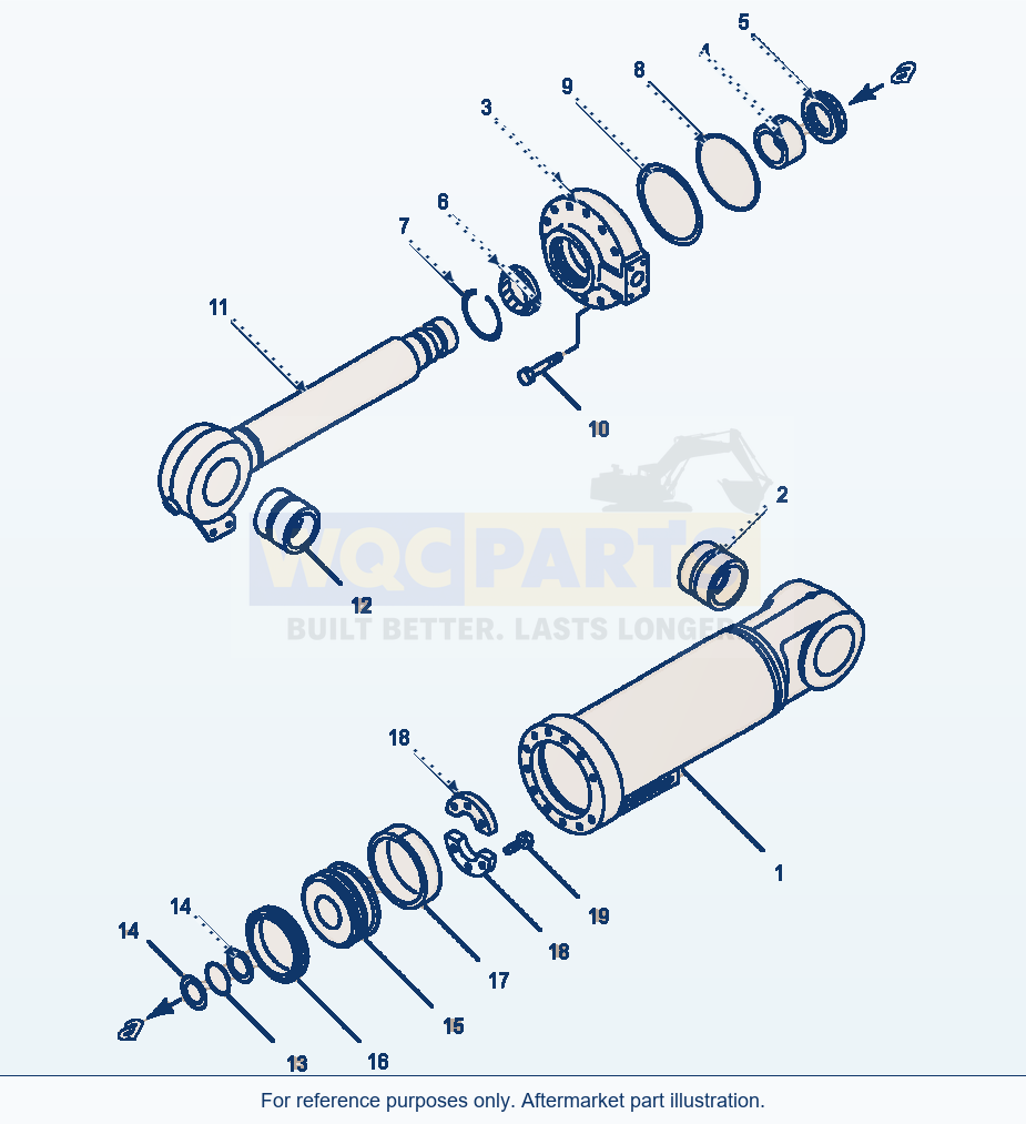 Komatsu WA380-1LC Fig No. 6312 Bucket Cylinder Hi-Lift Boom parts diagram
