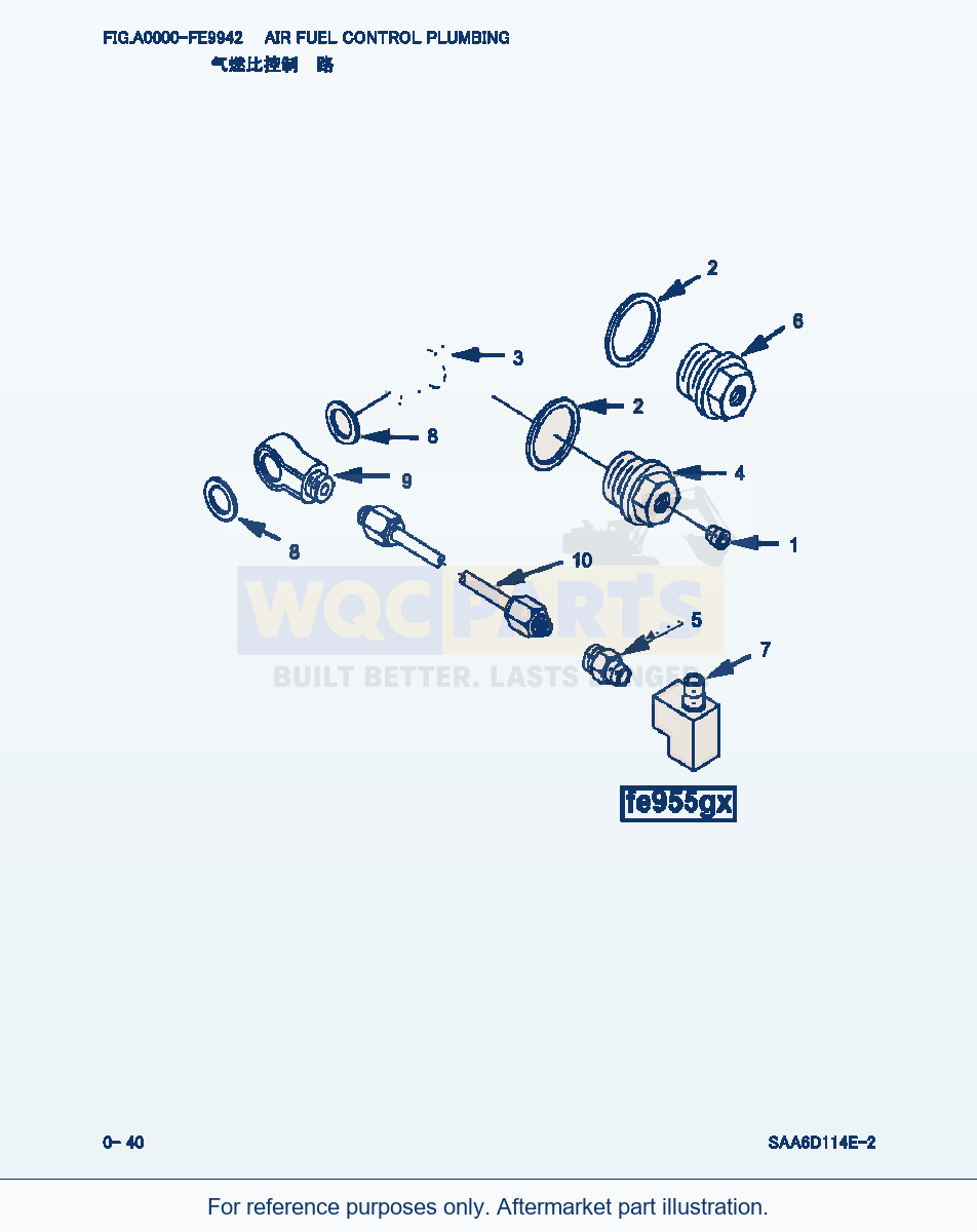 Komatsu WA380-3 Air Fuel Control Plumbing (|000021) parts diagram