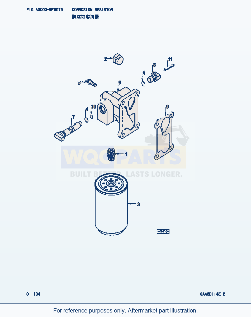 Komatsu WA380-3 Corrosion Resistor (|000068) parts diagram