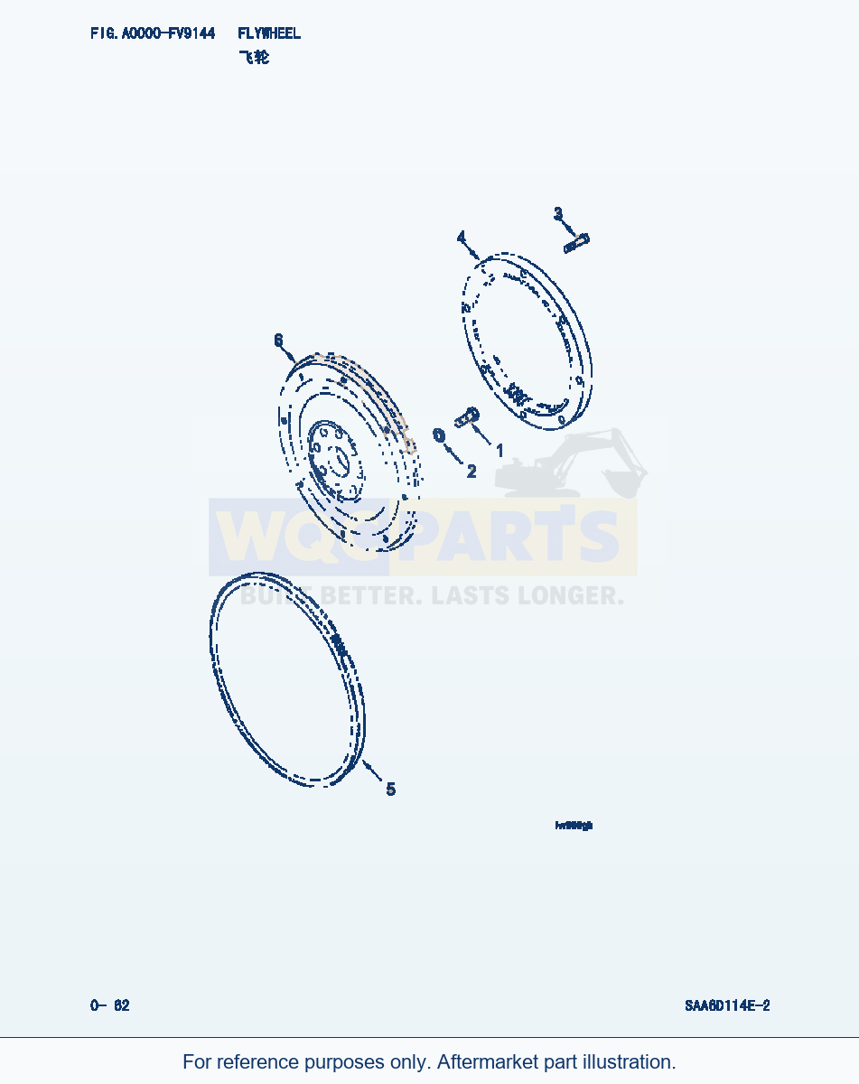 Komatsu WA380-3 Flywheel (|000032) parts diagram
