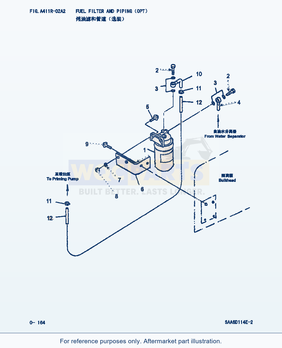 Komatsu WA380-3 Fuel Filter And Piping(Opt) (|000083) parts diagram
