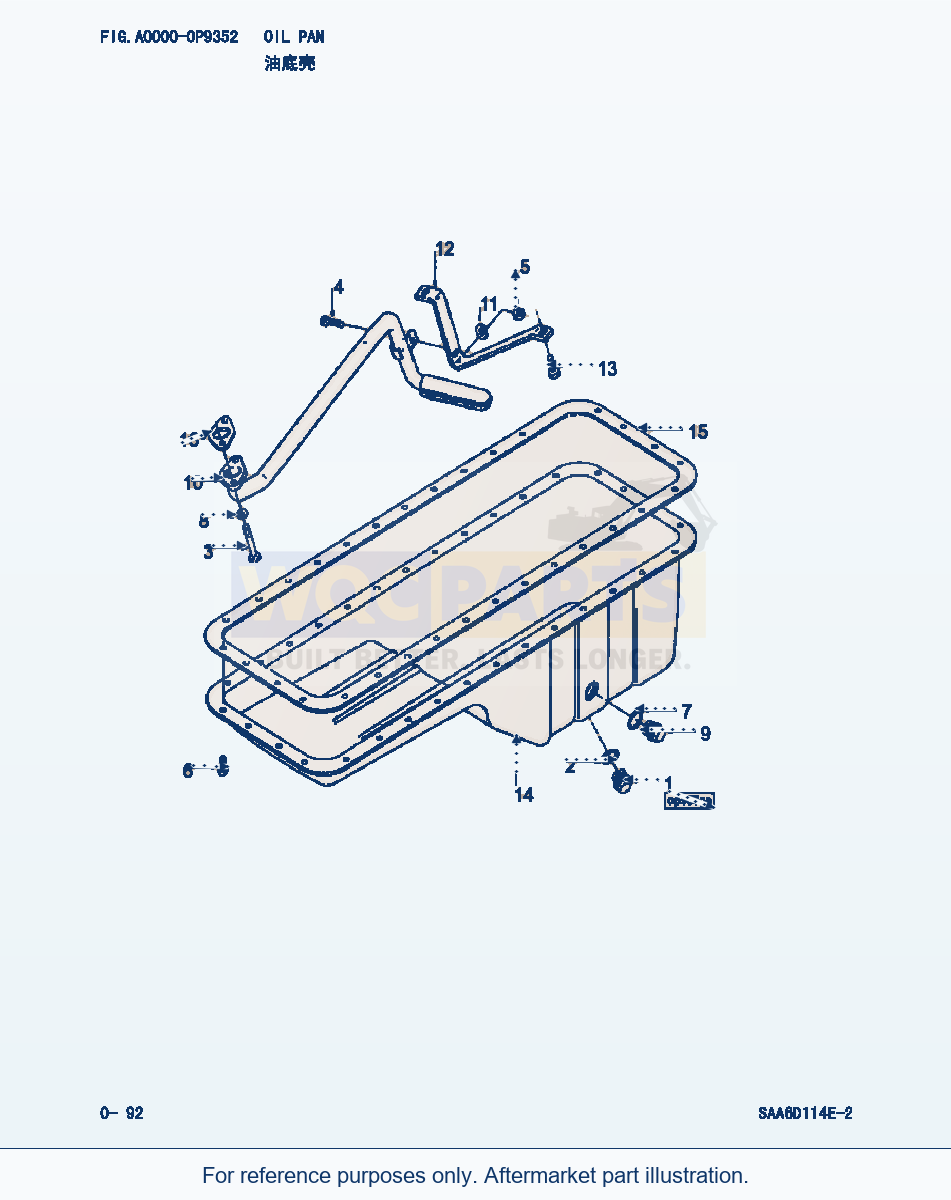 Komatsu WA380-3 Oil Pan (|000047) parts diagram