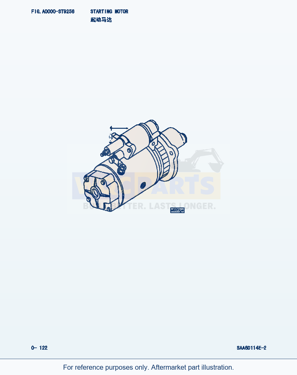Komatsu WA380-3 Starting Motor (|000062) parts diagram