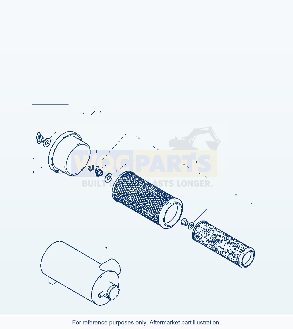 Komatsu WA380-3 Air Cleaner parts diagram