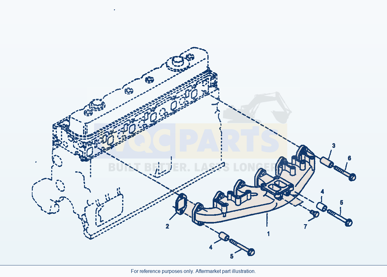 Komatsu WA380-3 Exhaust System parts diagram