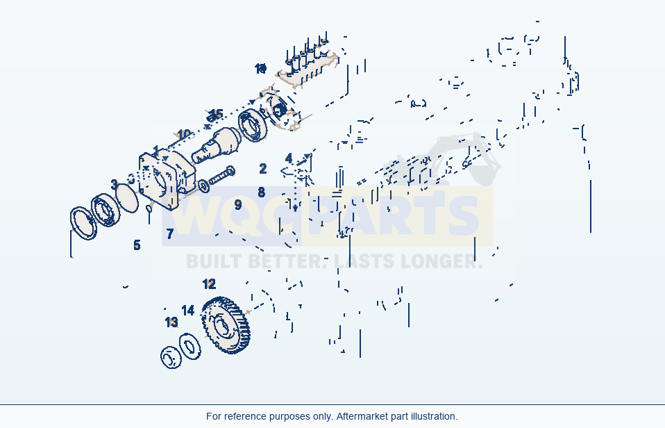 Komatsu WA380-3 Injection Pump Drive parts diagram