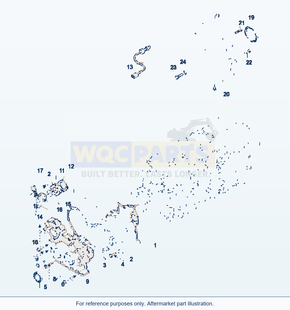 Komatsu WA380-3 Timing Gear Case And Flywheel Housing parts diagram
