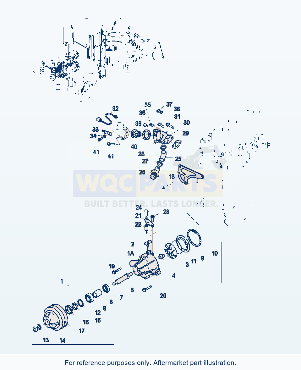 Komatsu WA380-3 Water Pump parts diagram