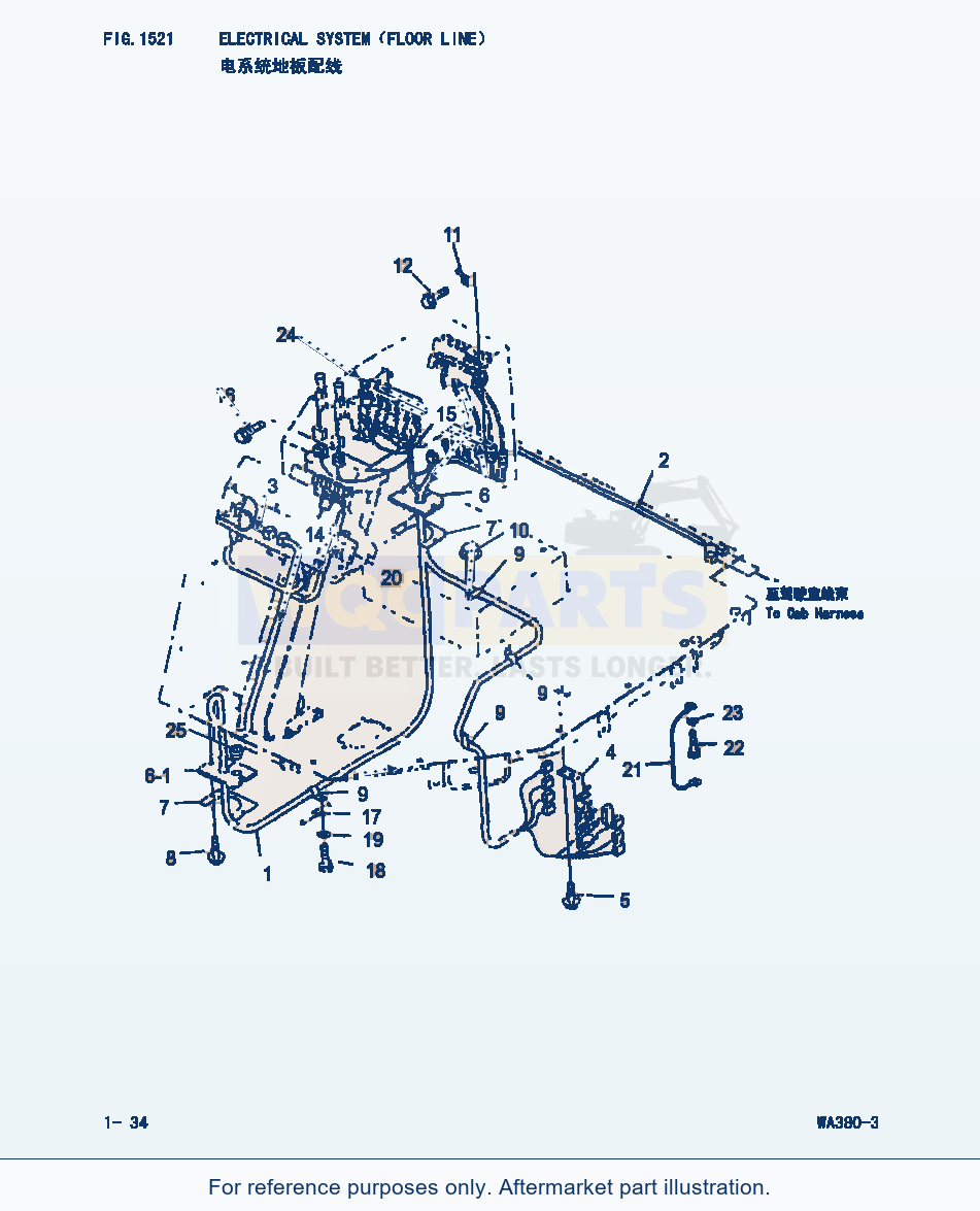 Komatsu WA380-3 Electrical System(Floor Line) (|000104) parts diagram