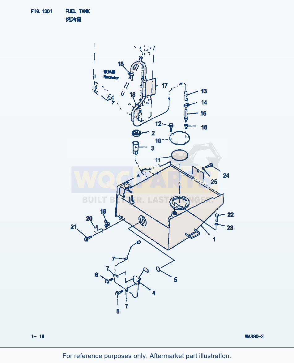 Komatsu WA380-3 Fuel Tank (|000093) parts diagram