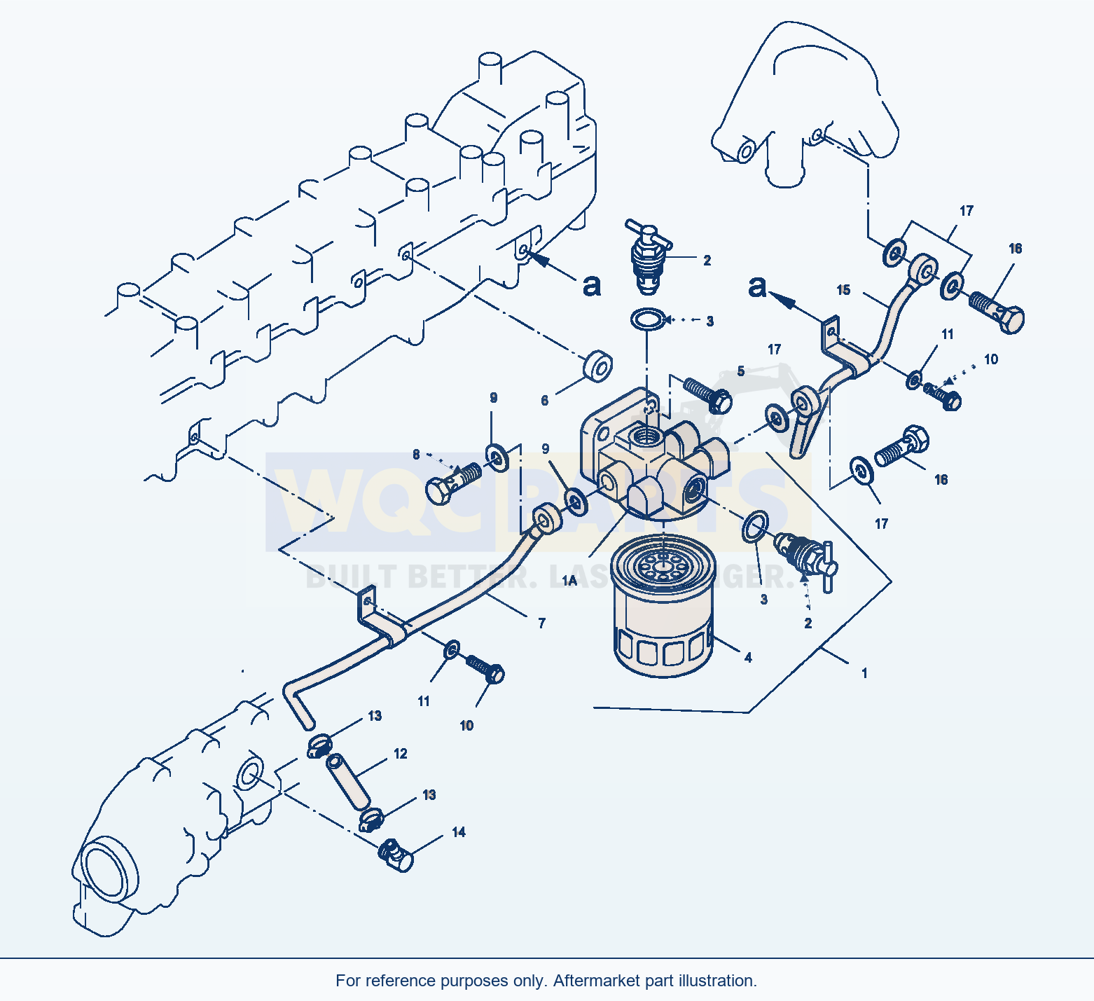 Komatsu WA380-3 Cooling Water Pipes (Gj2K3487) parts diagram