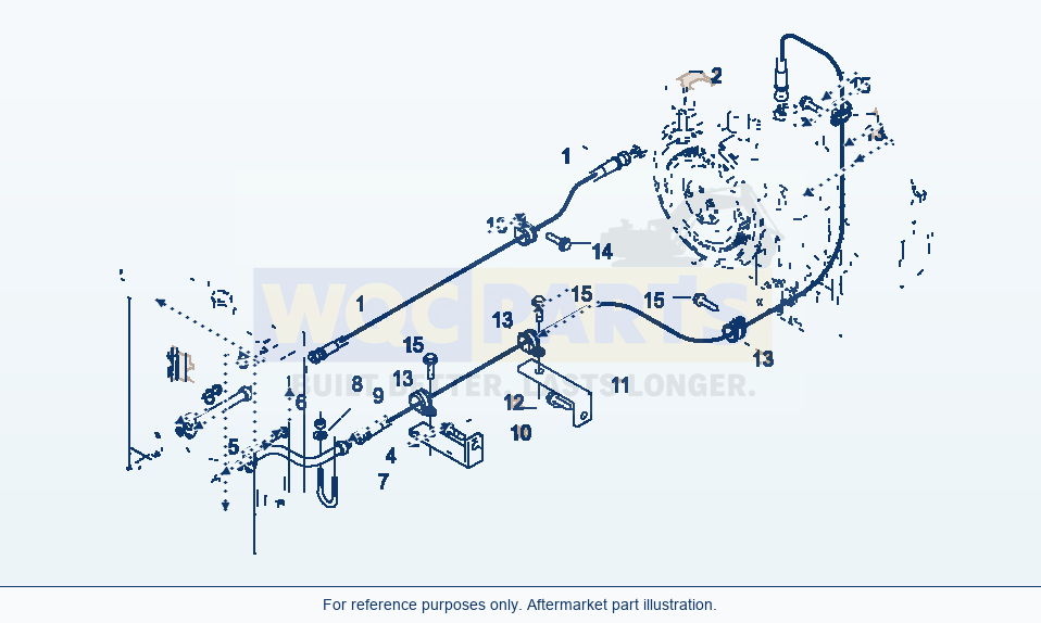 Komatsu WA380-3 Transmission Oil Cooling parts diagram
