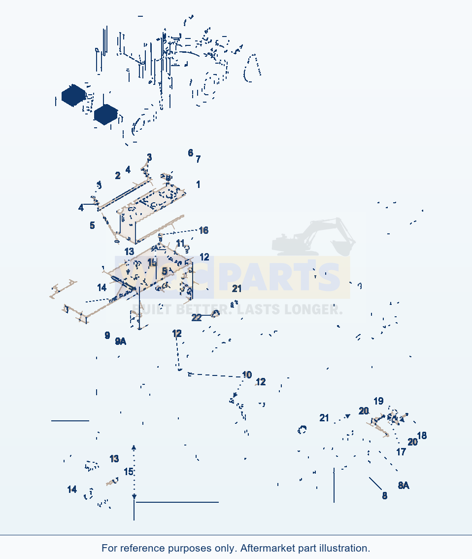 Komatsu WA380-3 Battery Serial H20051-H20500 parts diagram
