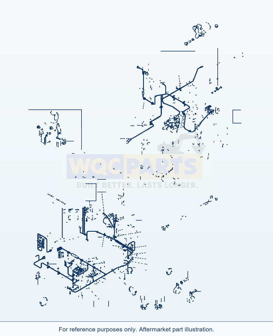 Komatsu WA380-3 Electric System, Front Frame parts diagram