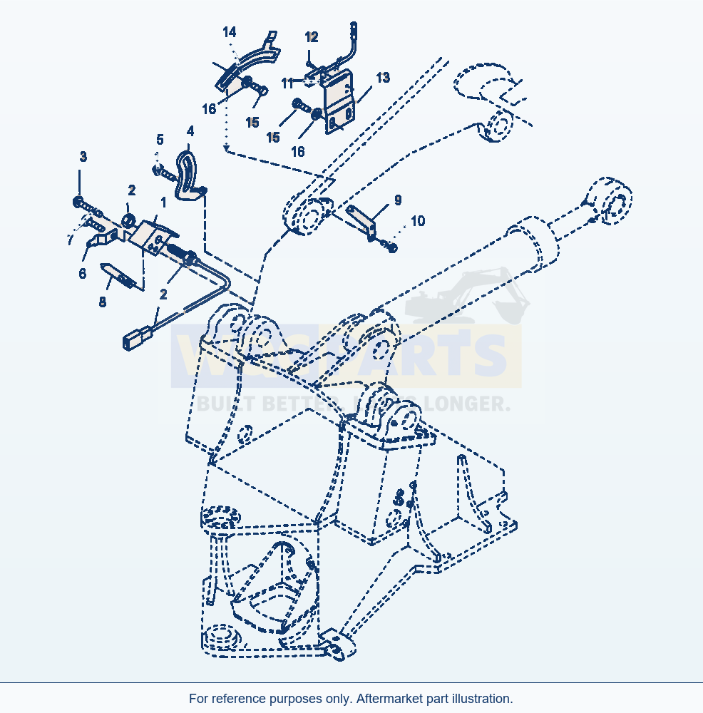 Komatsu WA380-3 Lift Limiter parts diagram