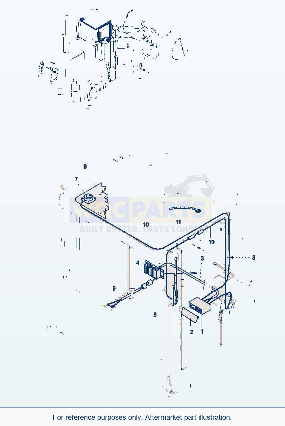 Komatsu WA380-3 Radio parts diagram