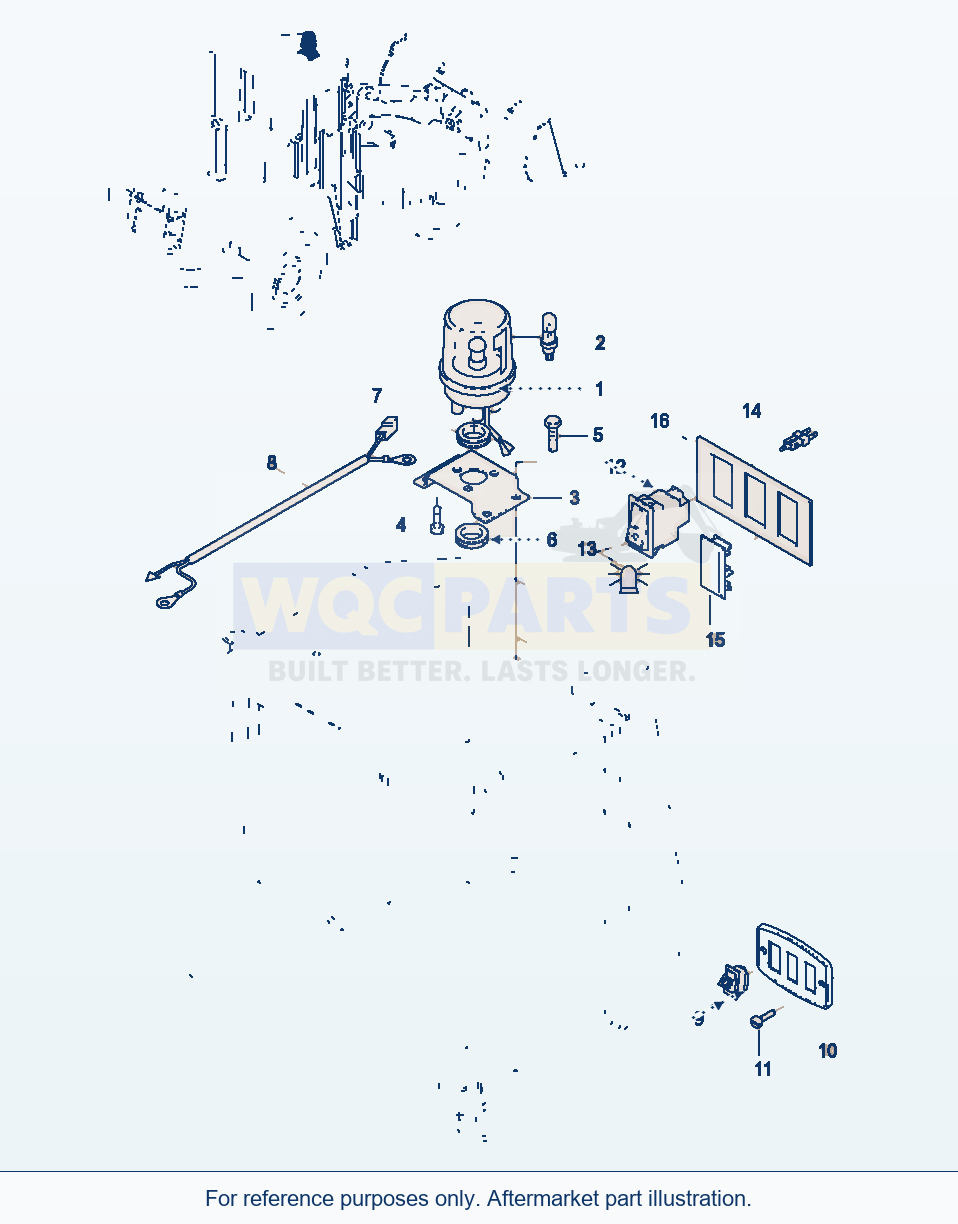 Komatsu WA380-3 Turning Light parts diagram