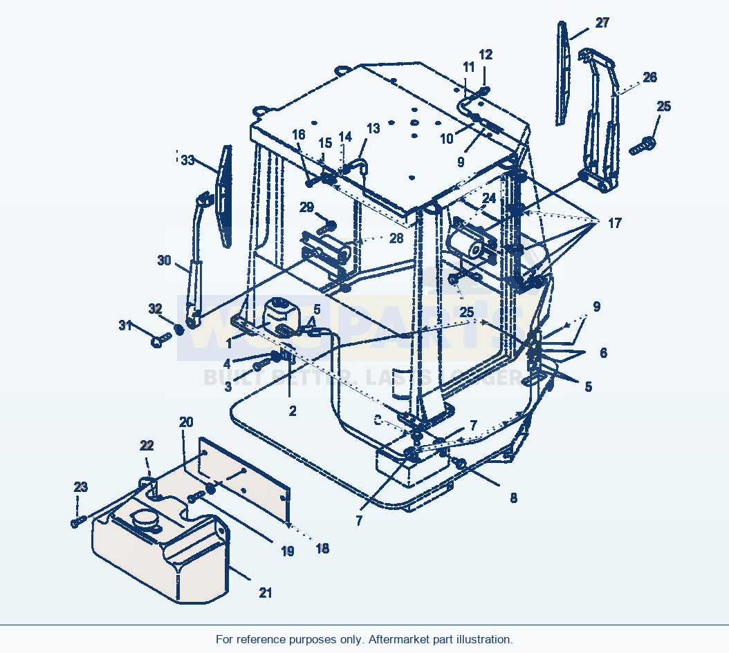 Komatsu WA380-3 Windshield-Wiper - Washer System parts diagram