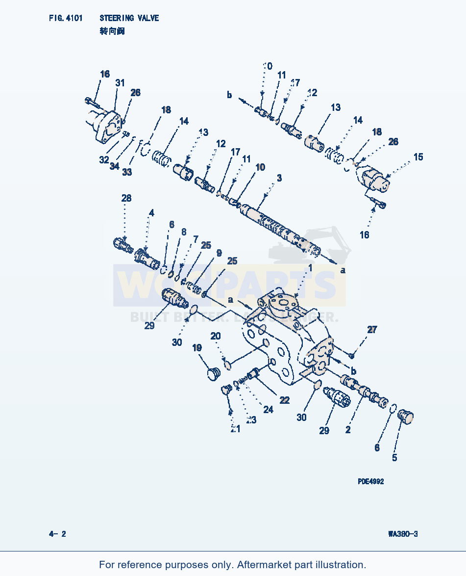 Komatsu WA380-3 Steering Valve (|000159) parts diagram