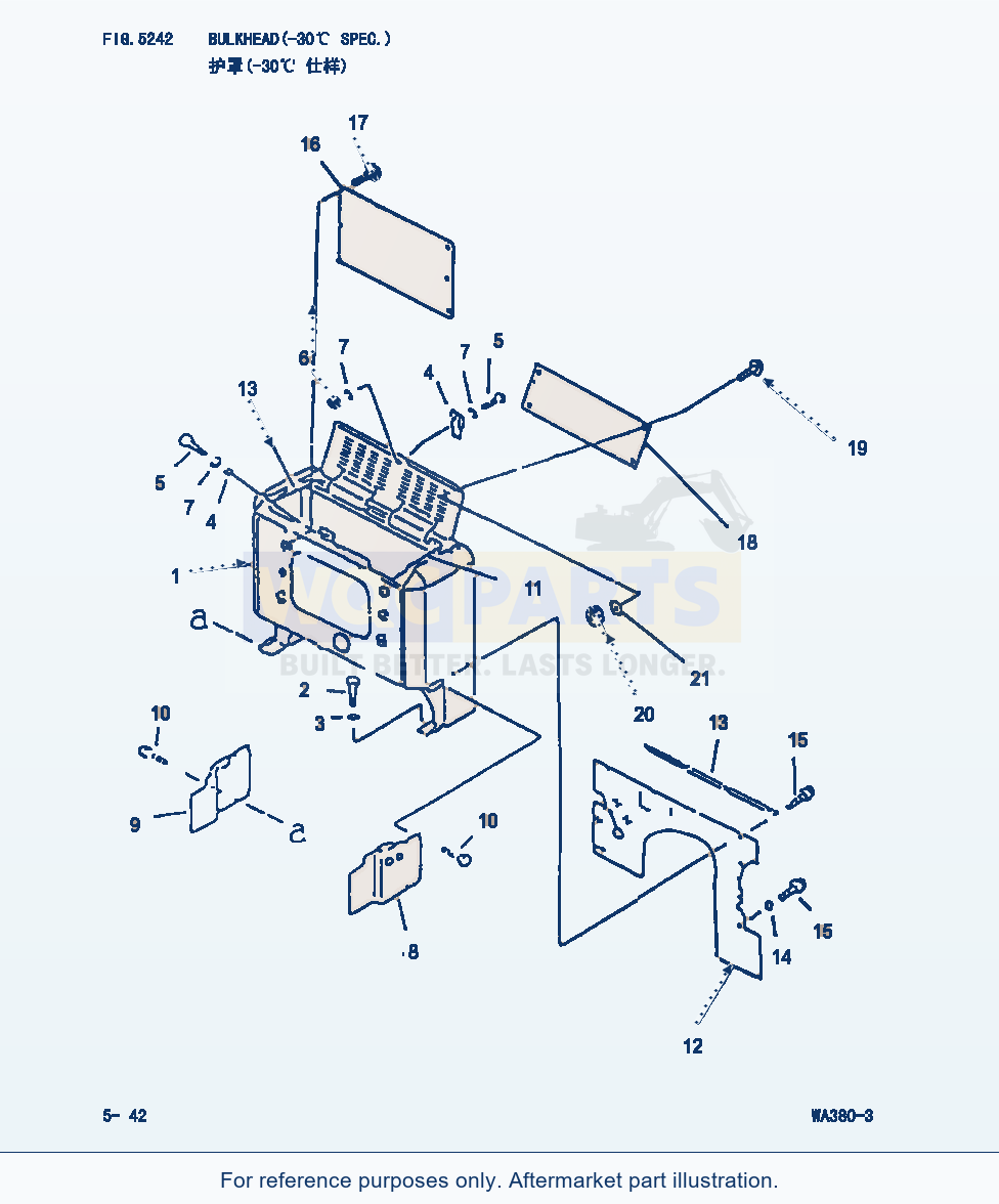 Komatsu WA380-3 Bulkhead(-30Cent. Spec.) (|000195) parts diagram